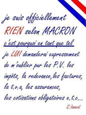 “CES GENS QUI NE SONT RIEN” dixit Macron.