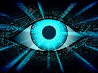High-tech computer digital technology, global surveillance