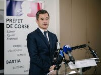 Conference de presse du Ministre de l'Interieur Gerald Darmanin a la prefecture de Corse du Sud - Ajaccio, Corse, 17/03/2022 - Photographie Fanny Hamard/SIPA//HAMARDFANNY_fanny0596/2203171632/Credit:Fanny HAMARD/SIPA/2203171639
