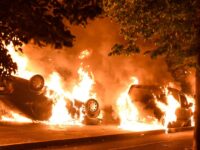Second night of rioting in Nanterre between young people and the police following the death of a 17-year-old following a roadside check, in Nanterre on the night of 28 June 2023 to 29 June 2023. Photo by Florian Poitout/ABACAPRESS.COM CRS Compagnie Republicaine de Securite Emeute Emeutes Riot Riots Forces de l'ordre Resistance Contestation Rassemblements Manifestations Manif Rassemblement Manifestation Revendication Revendications Contestations Demonstration Protest Rally Gathering Demo Policiers Policier Police Police Policeman Police officer Policemen Police officers Violence Urbaine Violences Urbaines France Frankreich Ile-de-France Nanterre Paris | 858795_028 Nanterre France